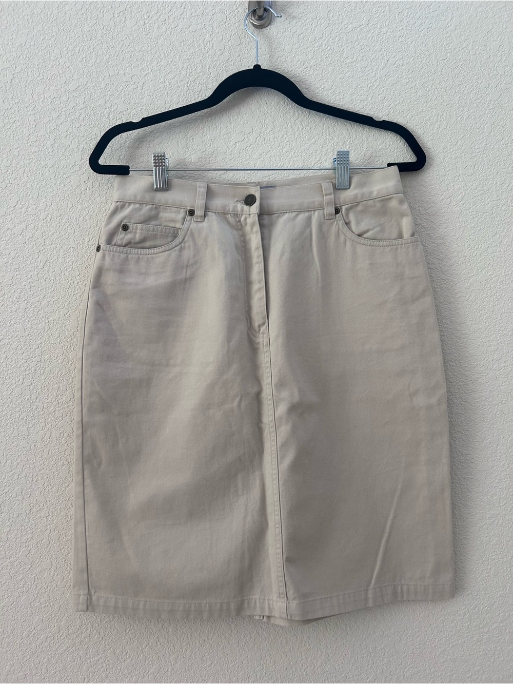 Vintage Jones Jeans Tan Midi Skirt Size 8